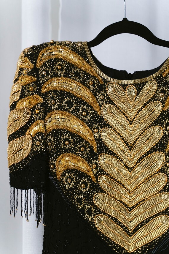 vintage 1980s gold beaded Gem