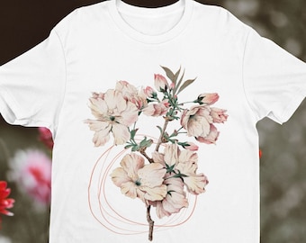 Flower t-shirt / Gift for her / Women trendy tshirt / Spring concept / Wild meadow flower nature tee / Floral Tee / Gardener Botanical Shirt