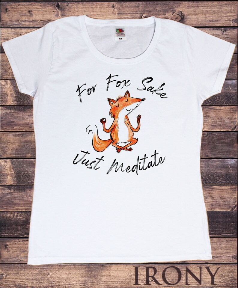 Womens T-shirt Fox Iconic Print For FOX Sake Just | Etsy