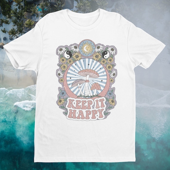 Zen Hippie T Shirt, Flower Power Shirt, Retro 70s Aesthetic Tee, 60s Shirt, 70s Style Clothing, Retro Summer Hippie Shirt, Gift for Her