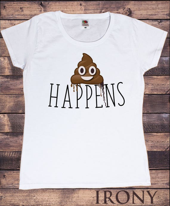 Women’s White T-Shirt /"MONDAY/" Sad Crying Face Emoji Funny Print TS515