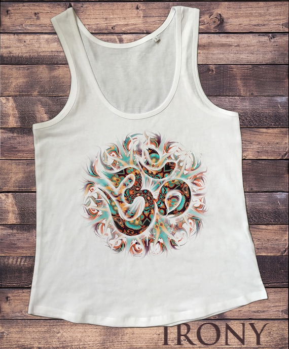 Women/'s fitted vest,Tanktop Om Yantra Mandala Yoga Spiritual Print TW1528