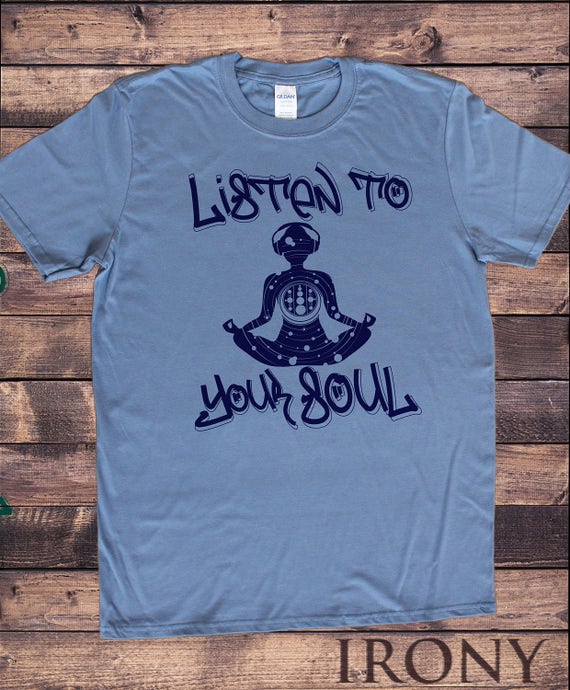 Men/'s T-Shirt /'Heavily Meditated/' Meditation Yoga Peace Buddha Om Zen TS1199