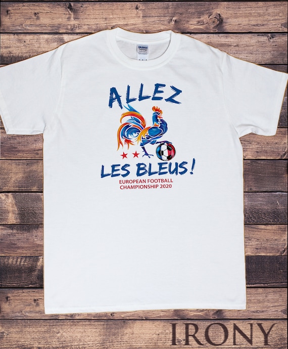 France Rooster Shield 2018 World Cup Champions Adult Cotton Soccer T-shirt