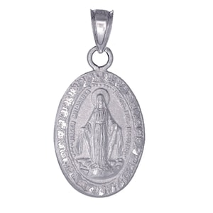 Our Lady Of Guadalupe Virgin Mary Pendant Christian Jewelry Sterling Silver