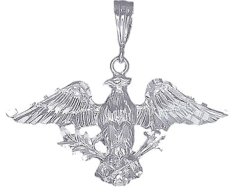 Silver Bald Eagle Pendant, 13/16