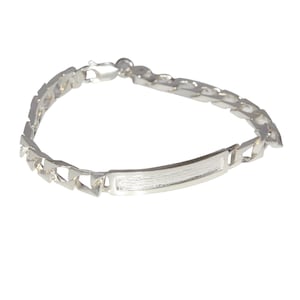 Sterling Silver .925 Link ID/Identification Bracelet 8.25" 15G | Made In USA