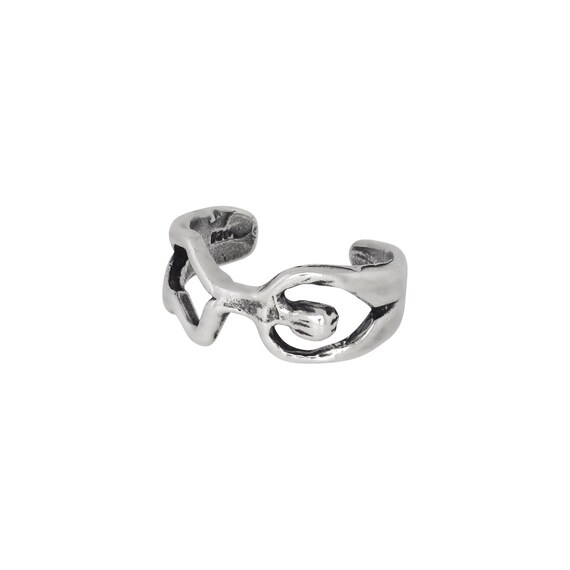 Bague d'orteil pour homme qui grimpe en argent sterling