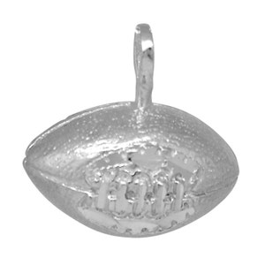 Sterling Silver .925 Football Pendant Charm Sports American