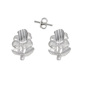 Sterling Silver .925 Flower Pin Earring | Made in USA