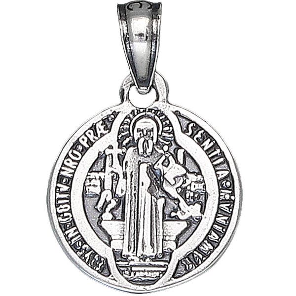 Sterling Silber Benedikt Medaille: 16 Mm Kreuz Anhänger - Österreich