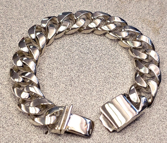 Sterling silver miami cuban link bracelet sale