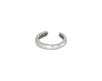 Sterling Silver .925 Plain Band Ear Cuff Clip-on, Adjustable | Made In USA