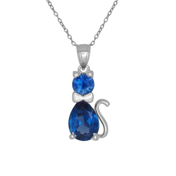 Cat birthstone necklace best sale