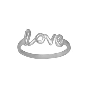 Sterling Silver .925 Love Ring. Sizes 4-10 | Made in USA