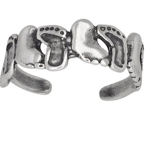 Sterling Silber 925 Füße Zehenring größenverstellbar | Hergestellt In USA