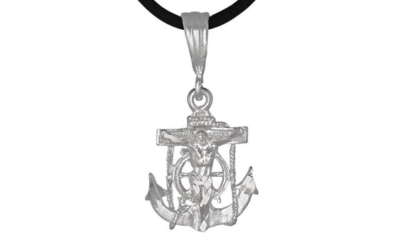 Anchor and Rope Charm Sterling Silver, Made in the USA Anchor and Rope Charm Sterling Silver, Made in the USA
