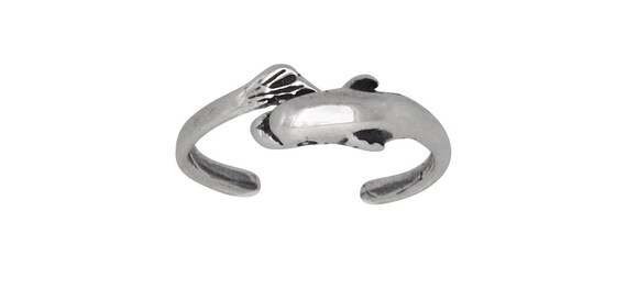 Sterling Silver .925 Star and Moon Toe Ring Adjustable SizeMade In USA