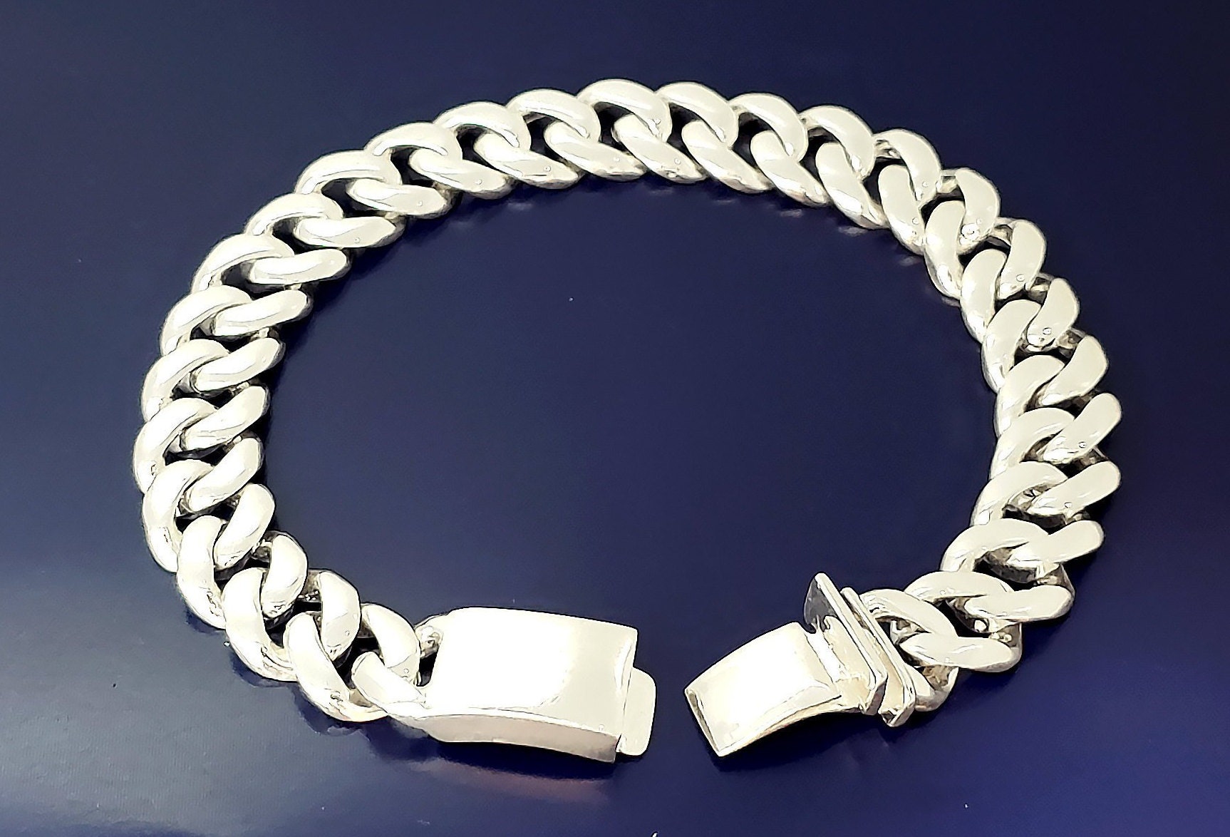 Bracciale Catena In Argento A Maglie Incrociate - Foto 2