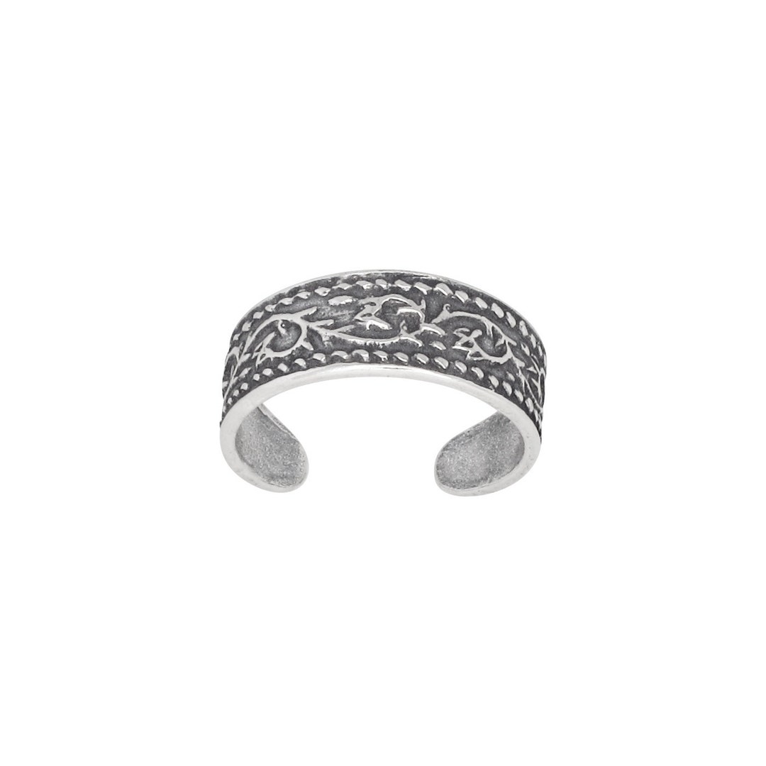 Sterling Silver .925 Bali Design Toe Ring Adjustable Size | Made in USA ...