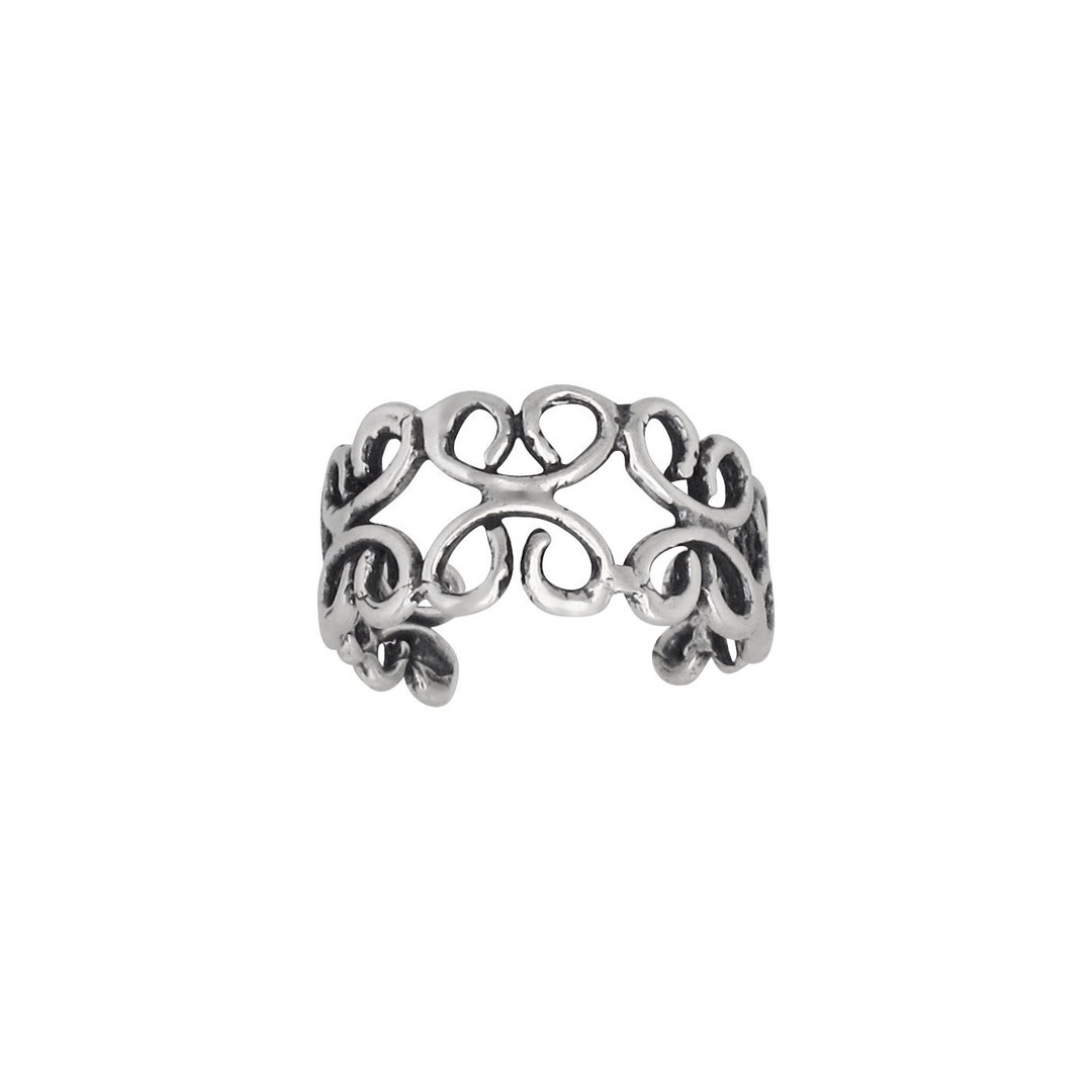 Sterling Silver .925 Wirework Toe Ring Adjustable Size | Made in USA - Etsy
