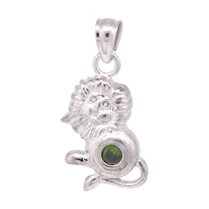 Leo Zodiac Sing Jewelry Necklace Charm  Sterling Silver 925 With Birthstone
