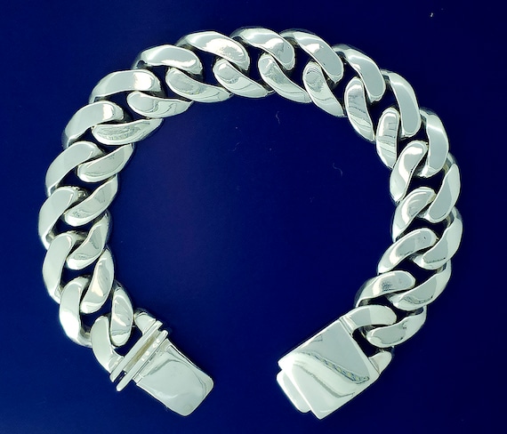 15.5 Mm Heavy Sterling Silver Miami 