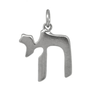 Chai Necklace Hebrew Symbol Of Life Sterling Silver 925