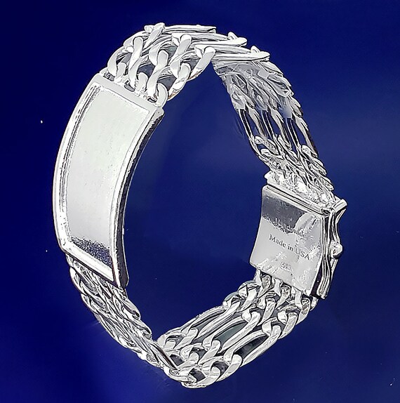 Sterling Silver .925 Link Id/identification Bracelet 7.5