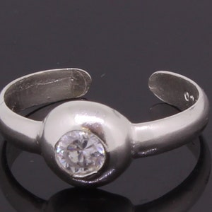 Gemstone Toe Ring Sterling Silver 925