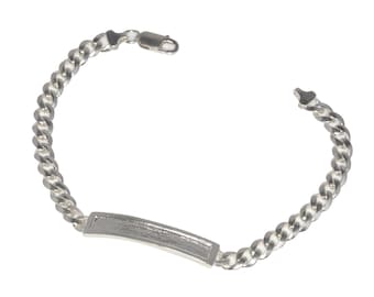 Sterling Silver Chain Bracelet Solid Silver High Polished