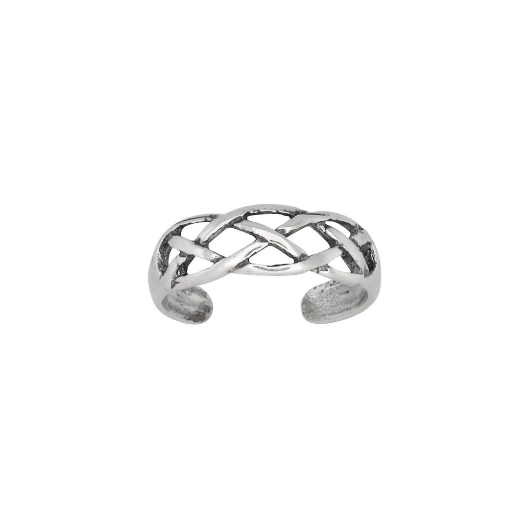Sterling Silver .925 Celtic Knot Toe Ring Adjustable Size | Made in USA ...