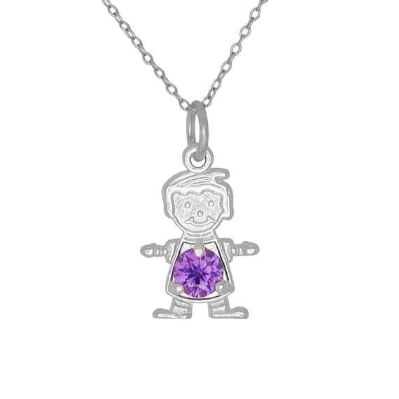 Stick figure birthstone necklaces new arrivals