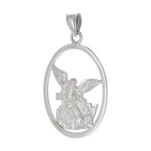 Sterling Silver St Michael Necklace Pendant New Item Archangel