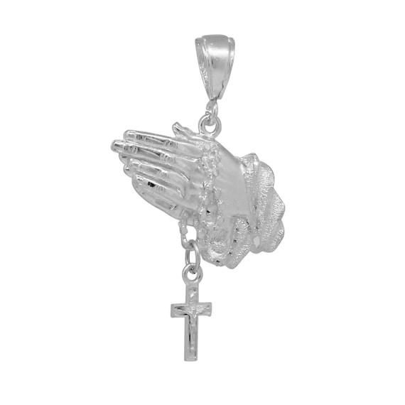 Sterling Silber 925 Betende Hande Bewegen Kreuz Anhanger Etsy