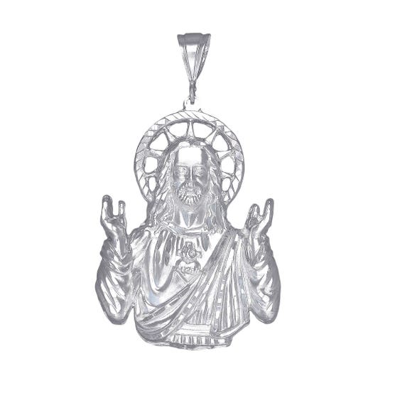 Large Heavy Sterling Silver Jesus 