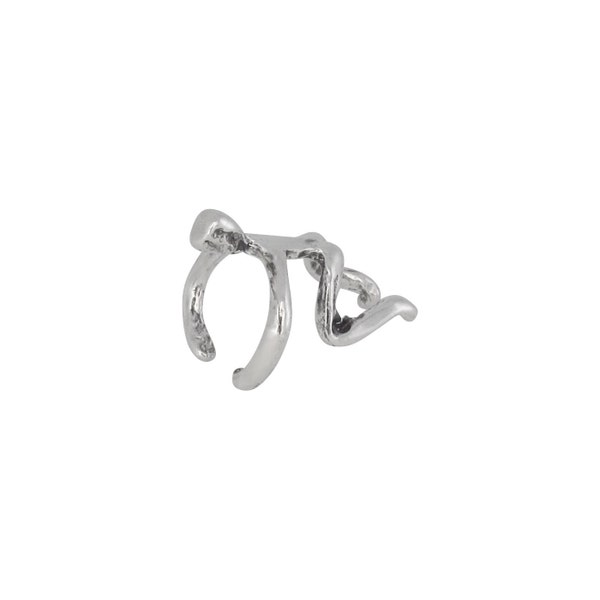 Sterling Silver .925 Climbing Man Ear Cuff Clip. Clip-on | Made In USA
