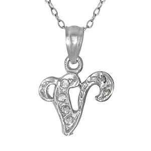 Sterling Silver .925 &quot;V&quot; Initial Pendant with Cubic Zirconia Stones | Made in USA