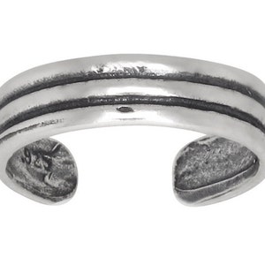 Sterling Silber 925 Triple gefüttert Zehenring größenverstellbar | Hergestellt In USA