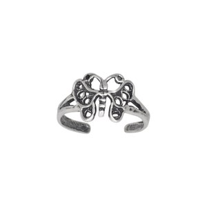 Sterling Silver .925 Butterfly Toe Ring adjustable size | Made In USA