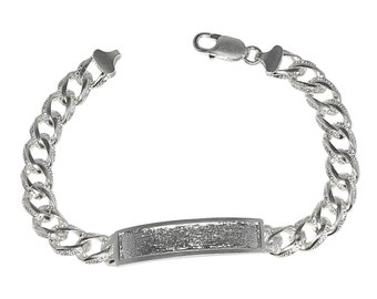 かわいい！ Link .925 Silver Sterling Id/identification 8.5 Bracelet アクセサリー