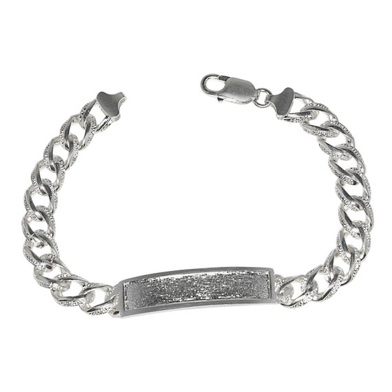 vintage silver 925 bracelet IDブレスレット Sterling Silver .925 Link Id/identification Bracelet 8.5