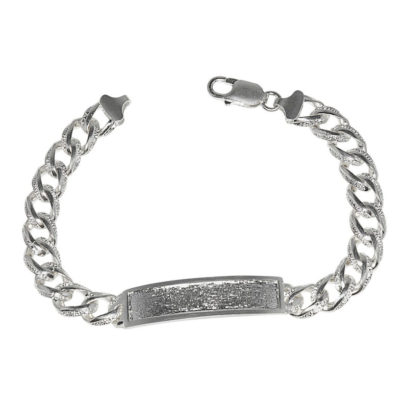 Sterling Silver .925 Link ID/Identification Bracelet 8.5 Etsy