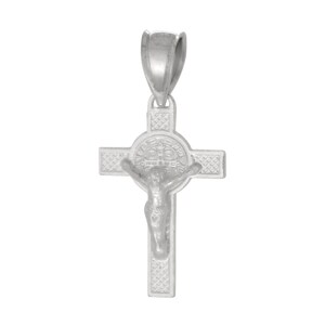 Cross San Benito Sterling Silver 925 Two Side Pendant Necklace Handmade
