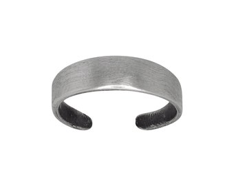 Sterling Silver .925 Plain Band Solid Toe Ring adjustable size | Made In USA