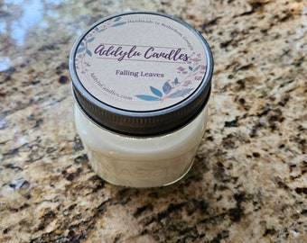 Falling Leaves 8oz soy candle - fall scented candles - mason jar candles