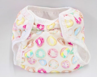 Doughnut Newborn Cloth Diaper with umbilical cord snap