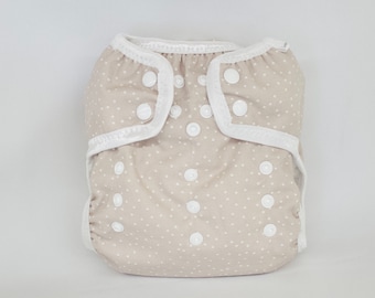 Camel Dot OS Cloth Diaper Cover: AI2 Diaper, Fits 8-35 lbs
