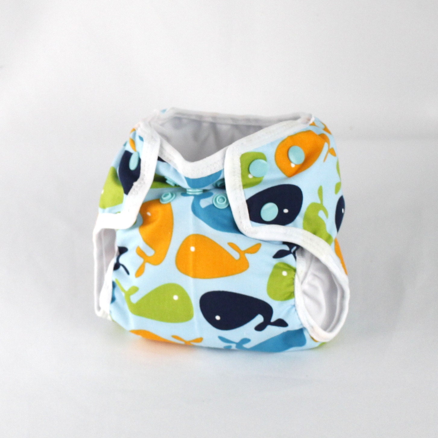 Whale Newborn Cloth Diaper with umbilical cord snap Urban Etsy