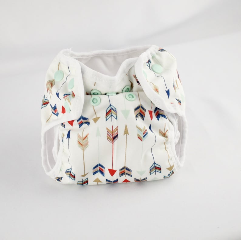 Arrow Newborn Cloth Diaper with umbilical cord snap image 2